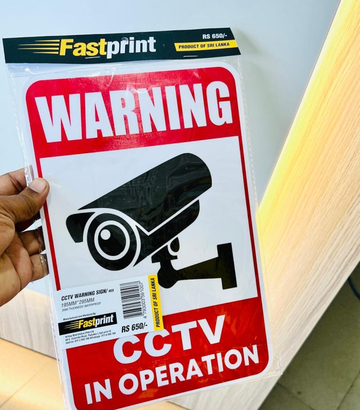 CCTV Warning Sign Board Red