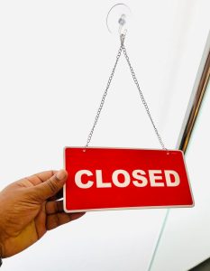open close door hanging sign board